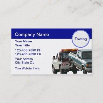 Small Towing Business Cards Front View