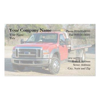 Small Towing Wrecker Business Card Front View