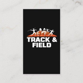 track and field running sprint long jump athlete business card