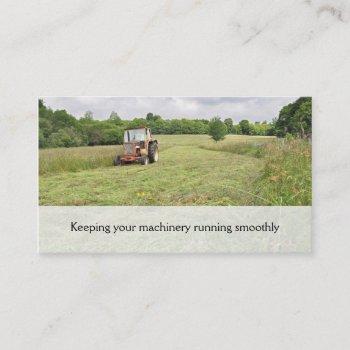 tractor haymaking business card
