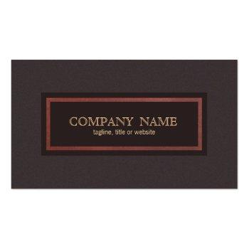 Small Traditional Vintage Style Classical Entrepreneur Business Card Front View