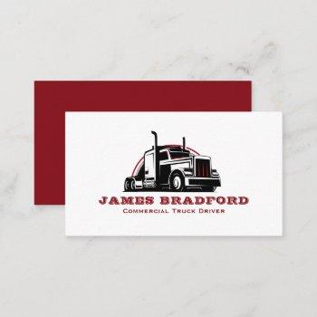 transport semi trucking trucker company business card
