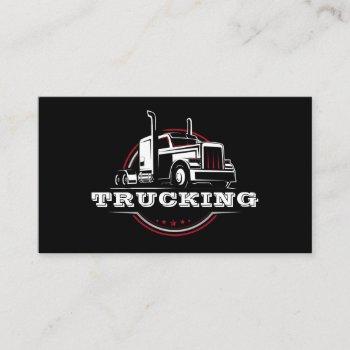 transport semi trucking trucker company business card