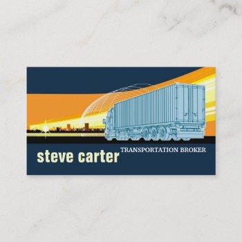 transportation broker truck logistic moving card