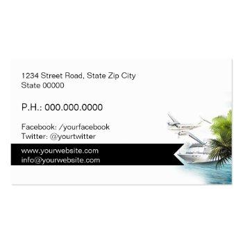 Small Travel Agent Business Card Back View