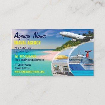 travel agent business card template