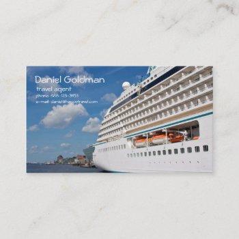 travel agent cruise ship business card