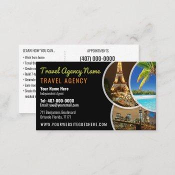 travel agent template business card