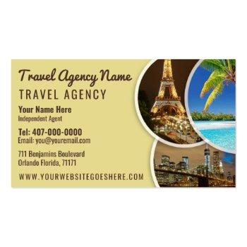 Small Travel Agent Template Business Card Front View