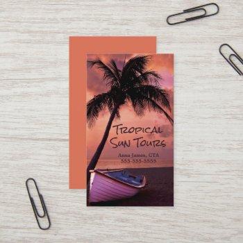 travel agent, tropical vacations,  business card