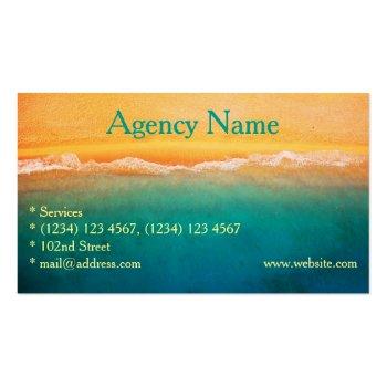 Small Travel And Tourist Agent Seaside Cover Business Card Back View
