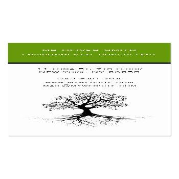 Small Tree And Environment Business Card Front View