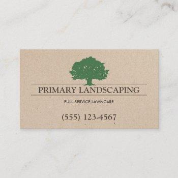 tree and lawn service landscaping business card