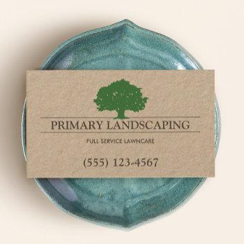 tree and lawn service landscaping landscaper business card