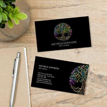 tree of life life coach event planner cosmetics business card