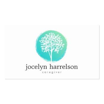 Small Tree Of Life Nurse, Caregiver Business Card Front View
