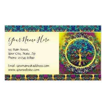 Small Tree Of Life Rainbow Health Business Card Back View