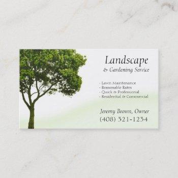 tree or lawn care business card