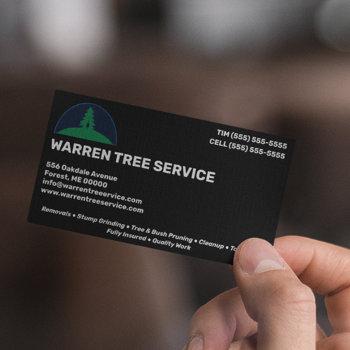 tree removal service company  business card