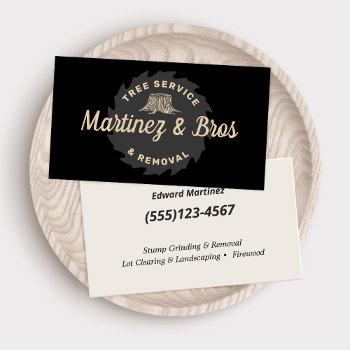 tree service & removal | stump grinding business card