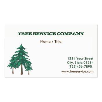 Small Tree Service Single Sided Business Card Front View