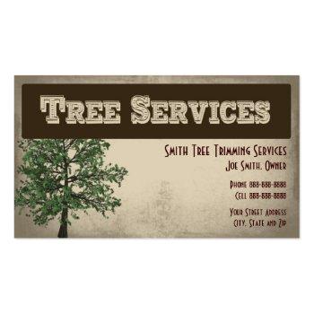 Small Tree Trimming Care Services Business Card Front View