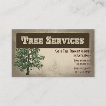 tree trimming care services business card