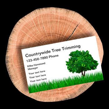 tree trimming landscaping services business card