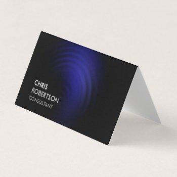 trendy black blue modern minimalist futuristic business card