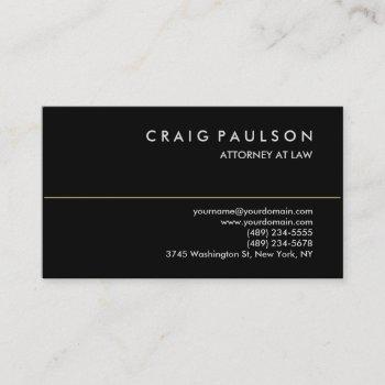trendy black consultant attorney business card