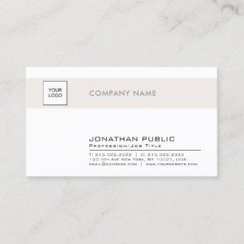 trendy chic clean design company plain with logo business card