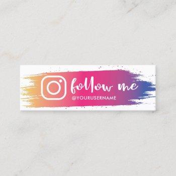trendy follow me instagram  mini business card