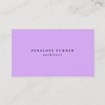 trendy minimalist mauve mallow pink professional business card