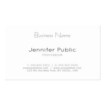 Small Trendy Minimalist Template Professional Elegant Business Card Back View