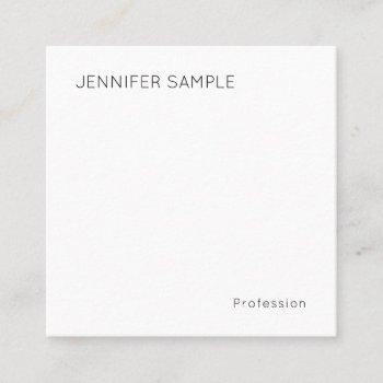 trendy modern minimalist simple design template square business card