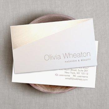 trendy professional gold geometric business card