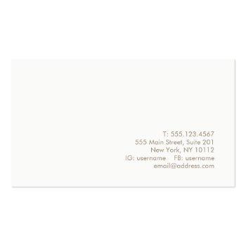 Small Trendy Professional Gold Geometric Business Card Back View