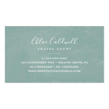Small Tropical Breeze Geometric Business Card Back View