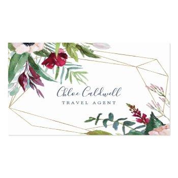 Small Tropical Breeze Geometric Business Card Front View