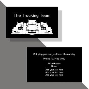 truck driver business cards