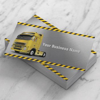 truck driver metal professional business card