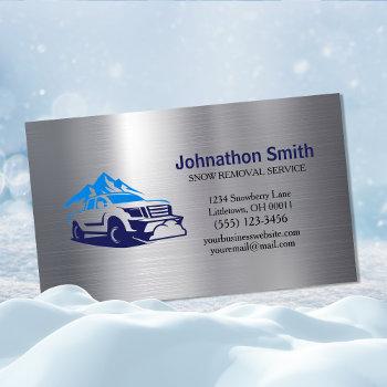 truck plow snow removal service  business card