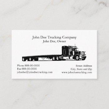trucker trucking business card