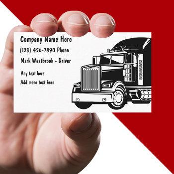 trucking business card modern template