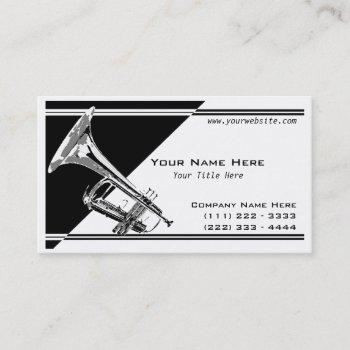trumpet music business card