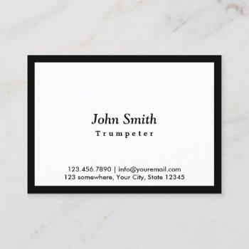 trumpeter minimalist black framed business card