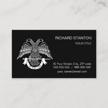 two-headed eagle as masonic symbol business card