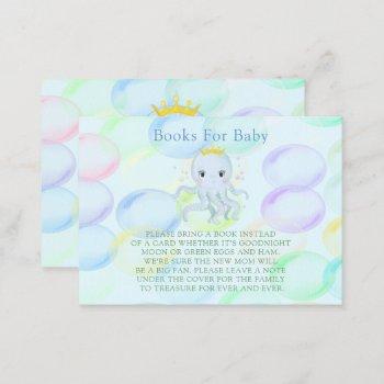 under the sea prince octopus boy books for baby business card