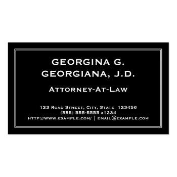Small Understated Attorney-at-law Magnetic Business Card Front View