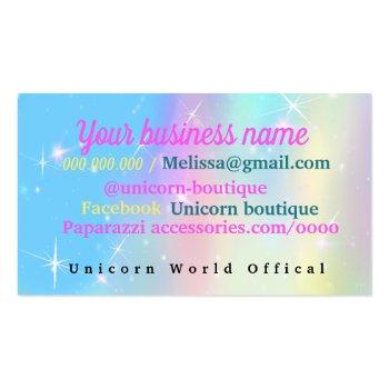 Small Unicorn Business Card Back View